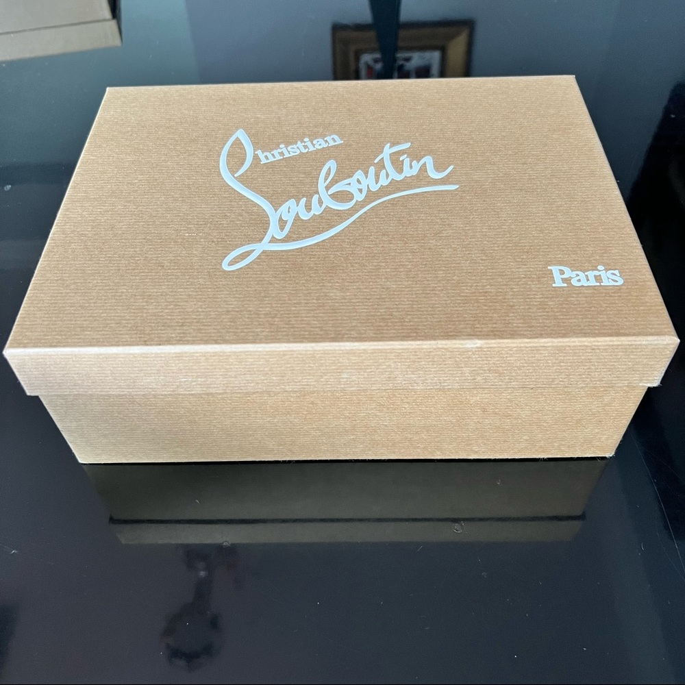 💯 Authentic Christian Louboutin So Pretty Black Beige 120 Stiletto Heels 38 US7 - Picture 11 of 13